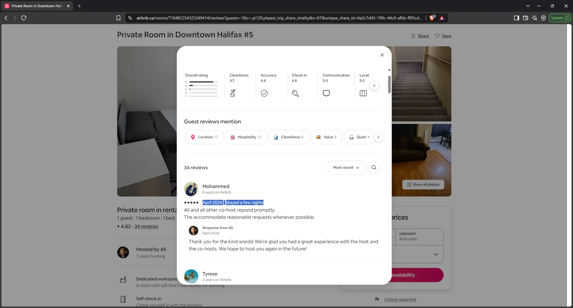 The Airbnb mice host’s listing review in 2024