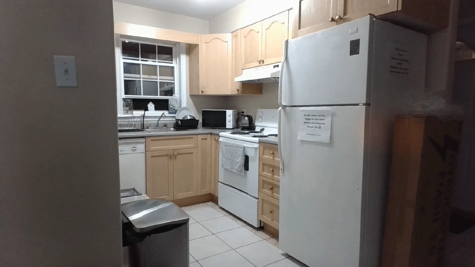 A mouse crawling on the stovetop in Airbnb listing