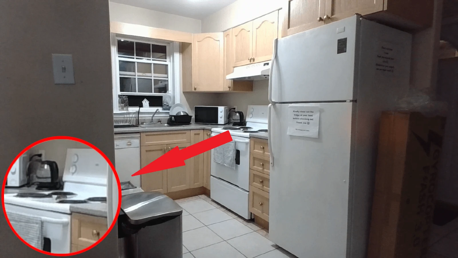 A mouse crawling on the stovetop in Airbnb listing when people sleeping