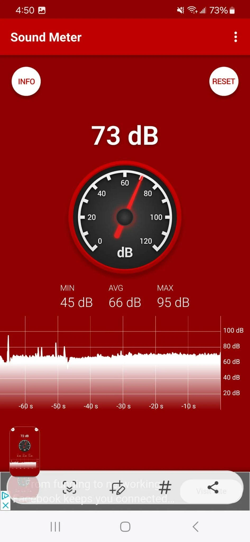 Small Claims Court tenant evidence: washer noise level was 73 db