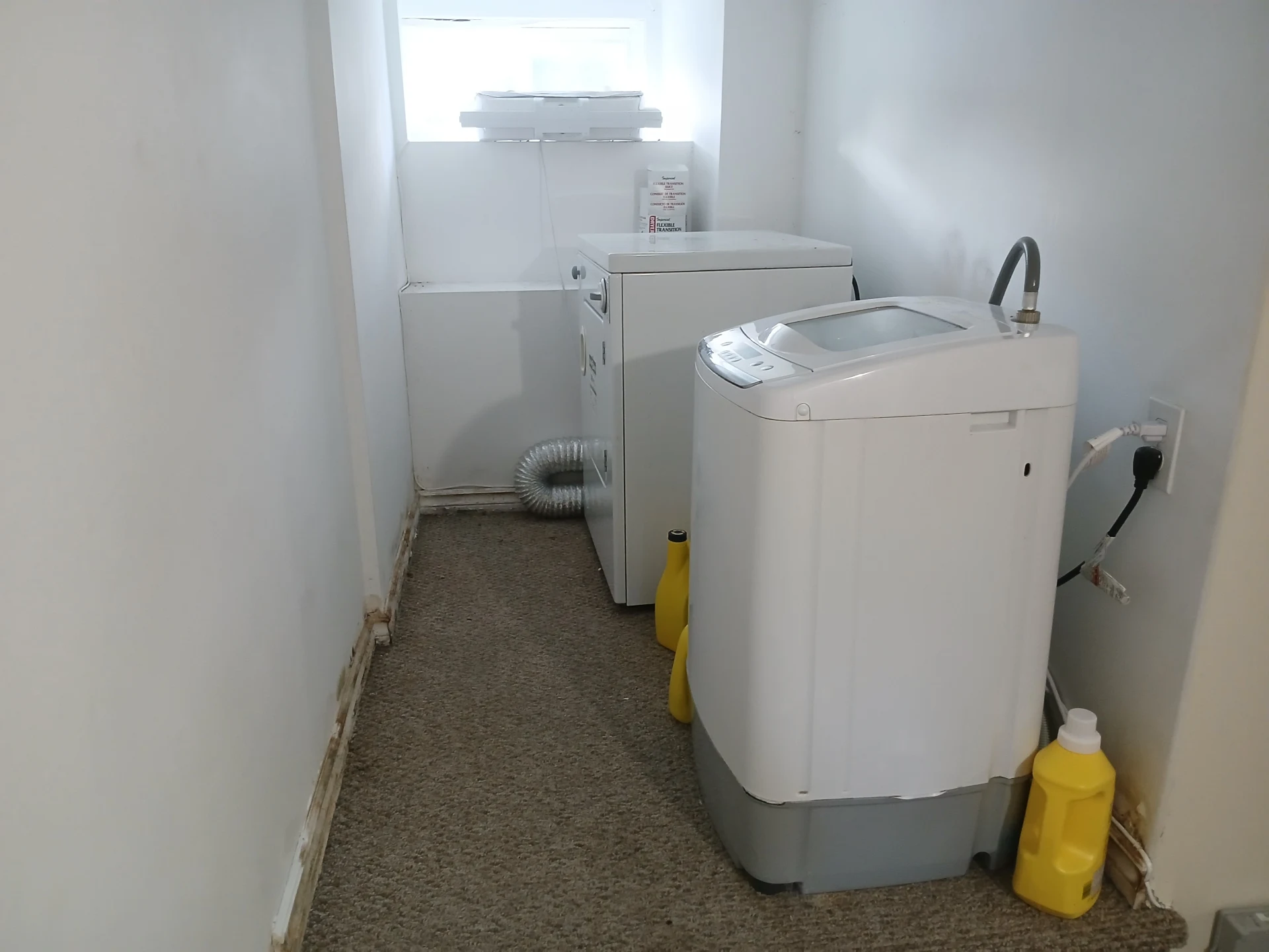 Washer and dryer in basement