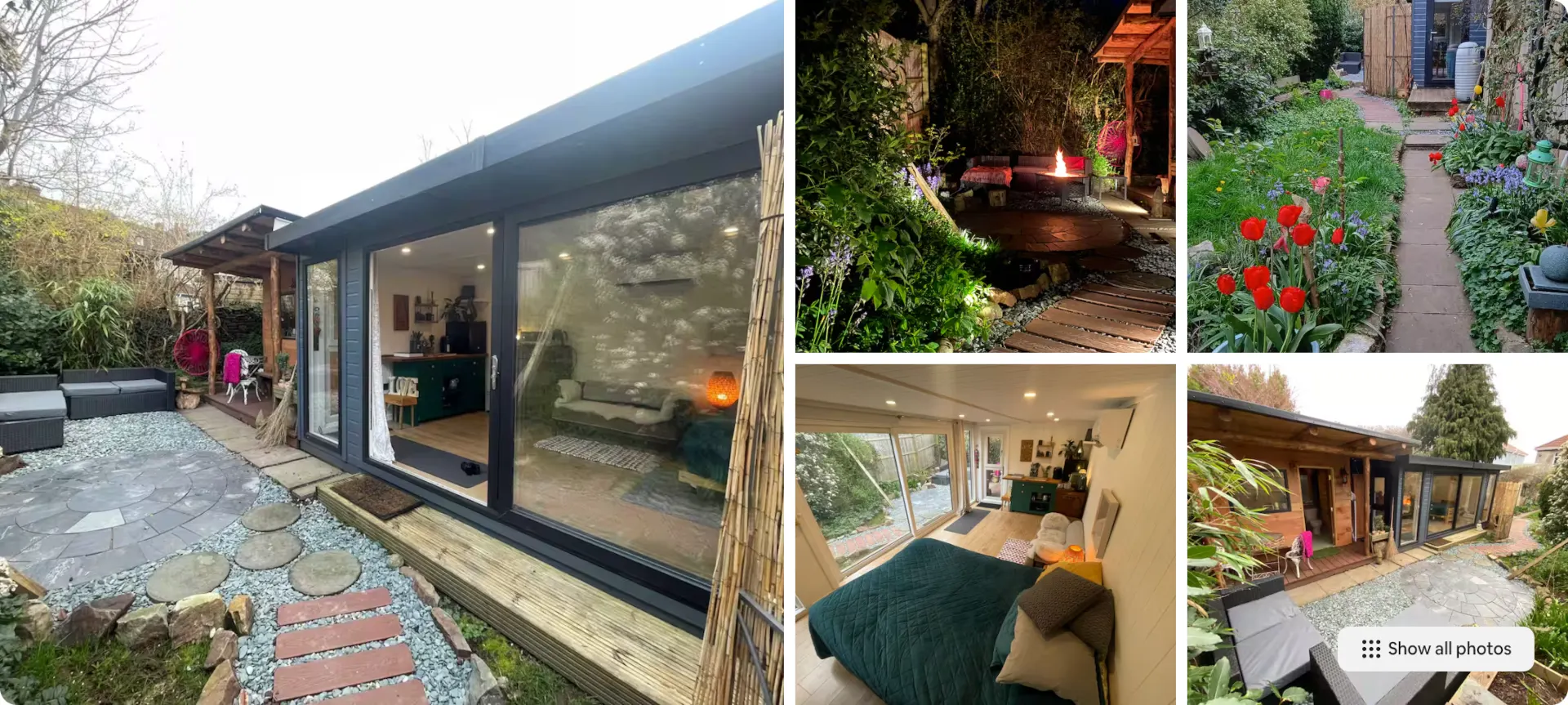 Airbnb host Helen3 listing: Secluded Bristol Garden Hideaway Retreat