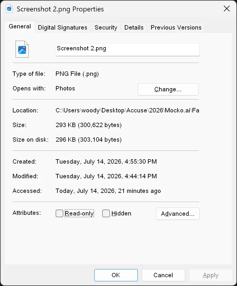 Timestamp for Mocko terms of service after