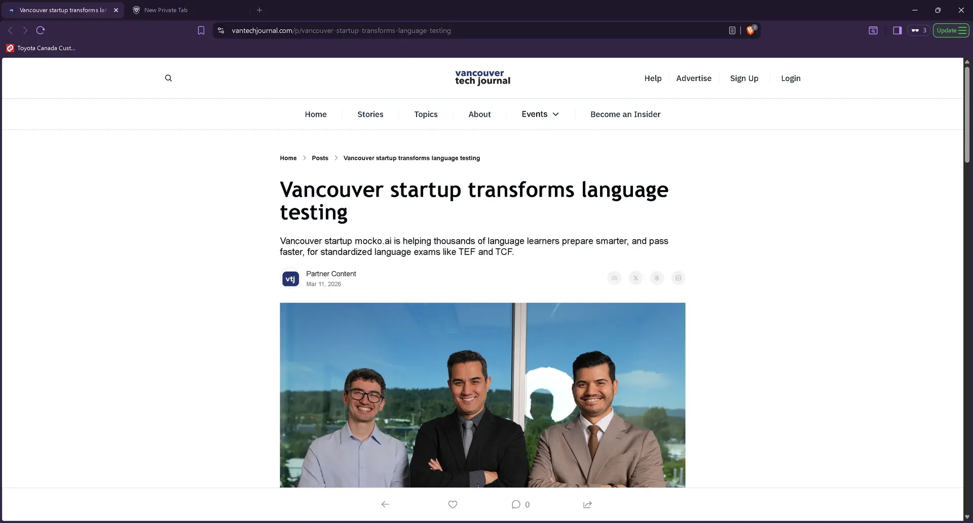 Vancouver tech journal about Mocko